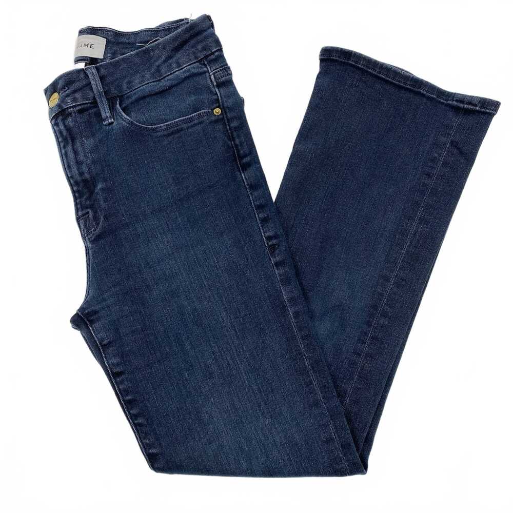 Frame Denim Dark Wash Le Crop Mini Boot Cut Jeans | Women’s 26 Regular